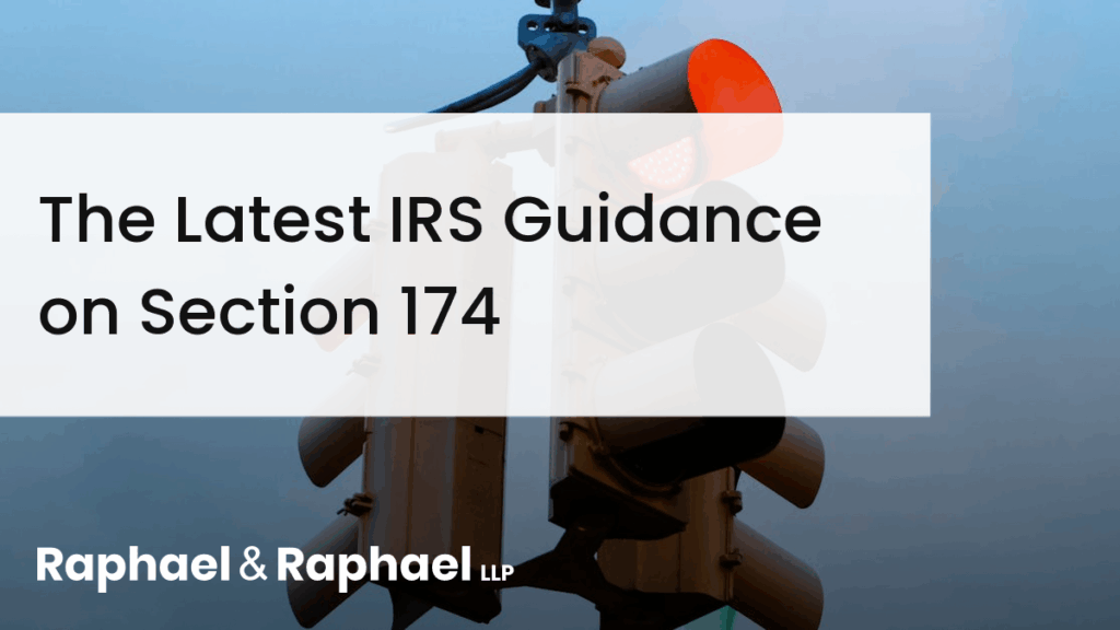 The Latest IRS Guidance on Section 174