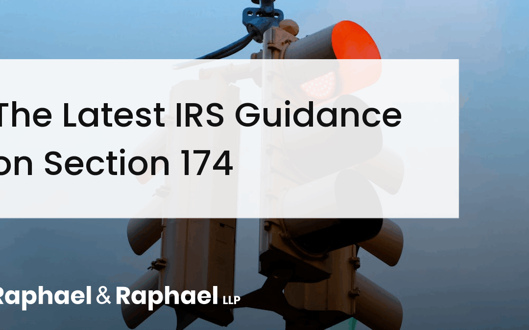 The Latest IRS Guidance on Section 174